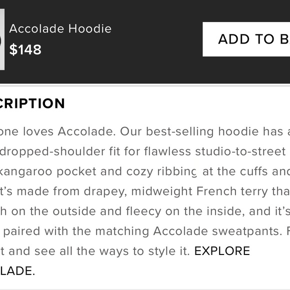 ALO Yoga Women's Accolade Black Hoodie size Large - Picture 2 of 8